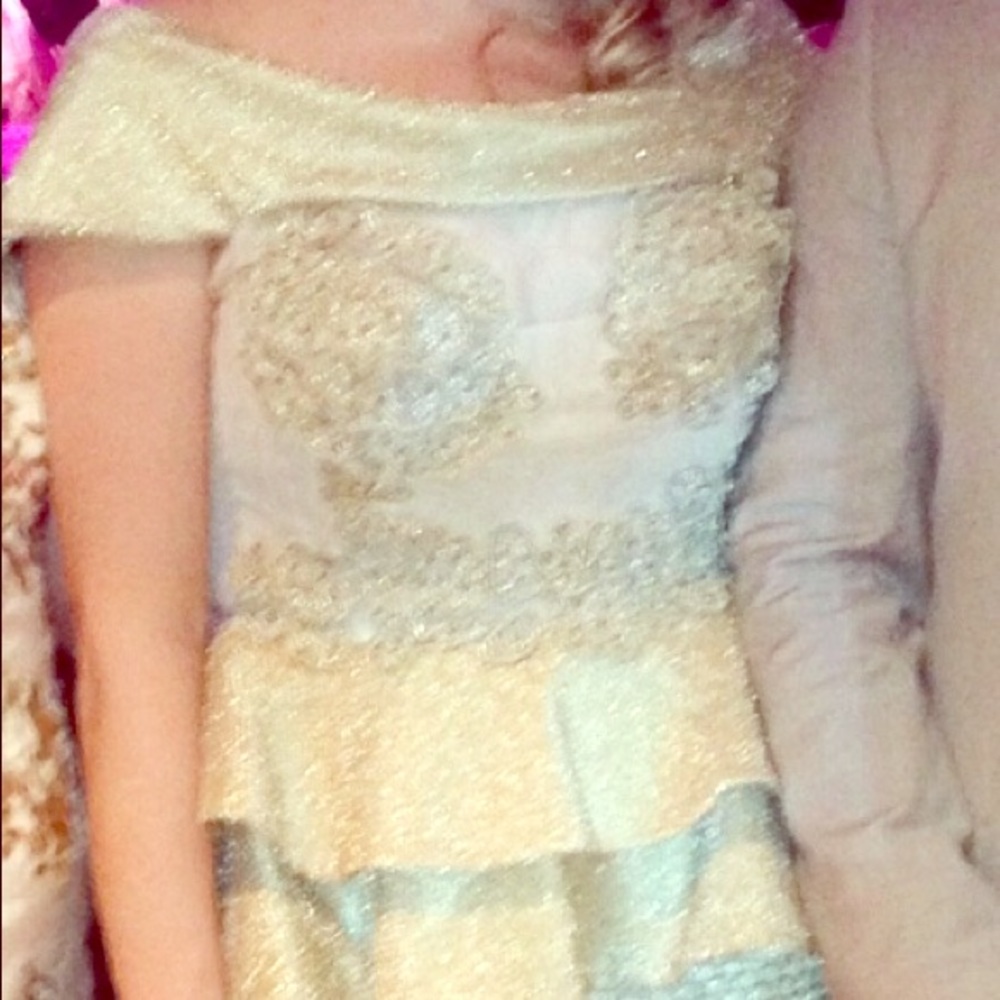 Gold dress for Special occasion wedding engagement